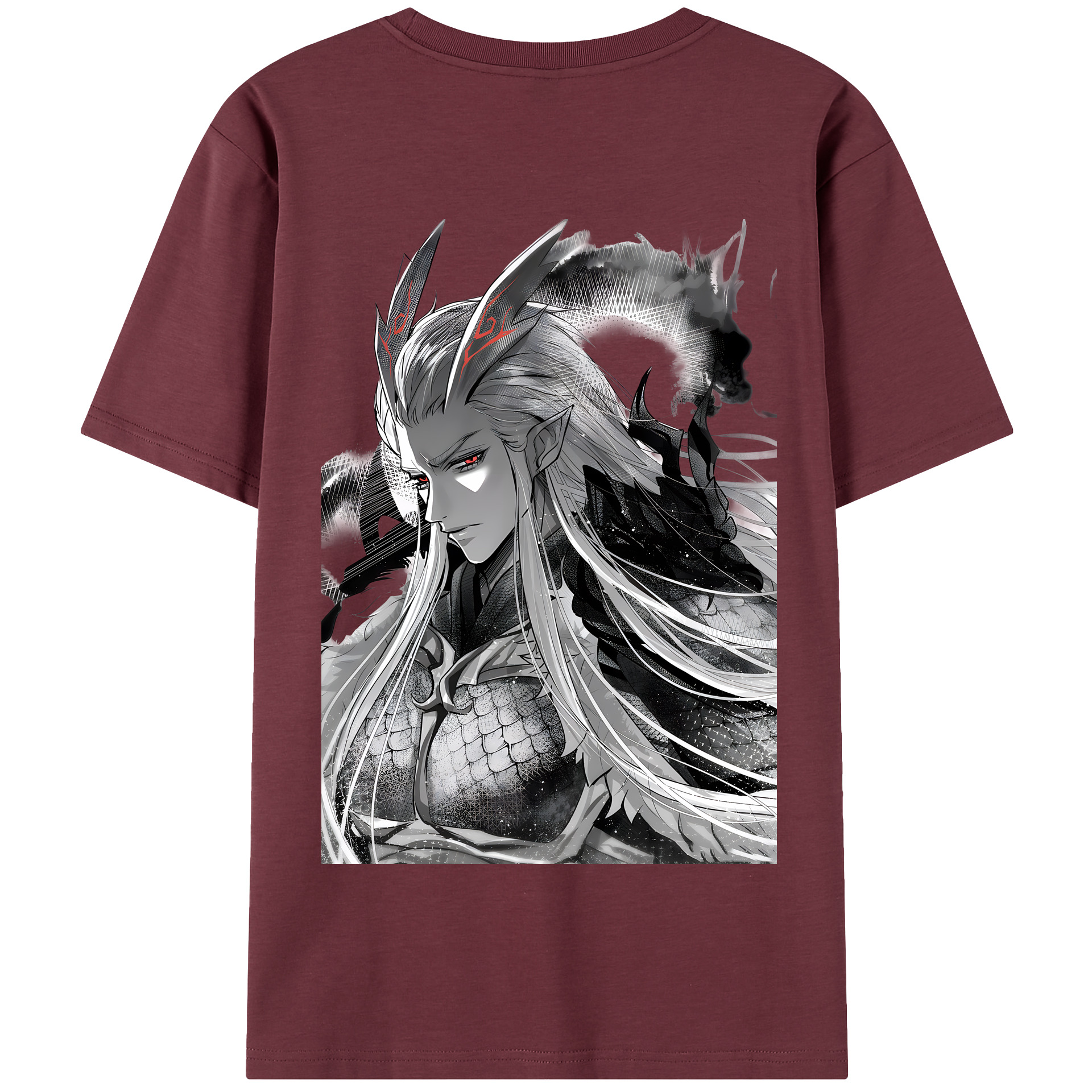 （画像用） Ne Zha 2 ナタ 魔童の大暴れ 綿100％半袖Tシャツ（背面プリント）